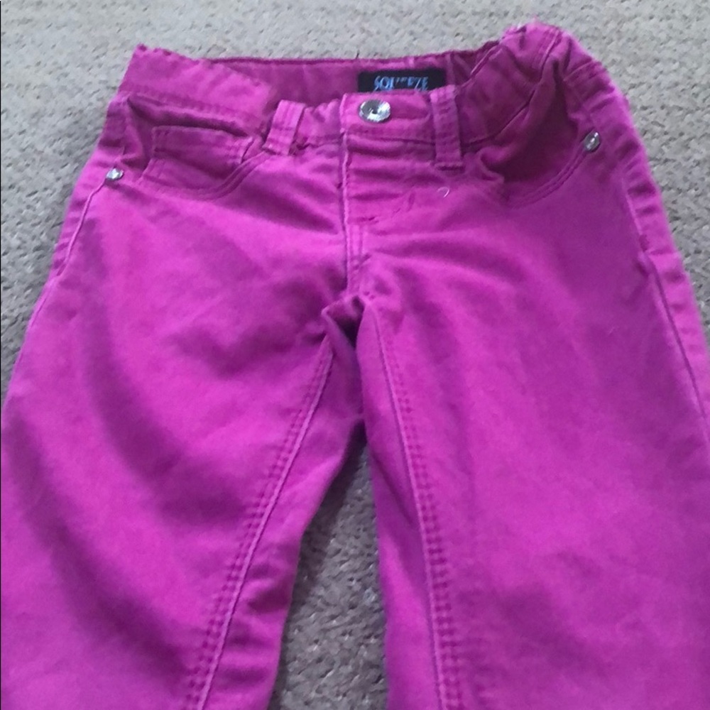 Pink jeans for a toddler girl